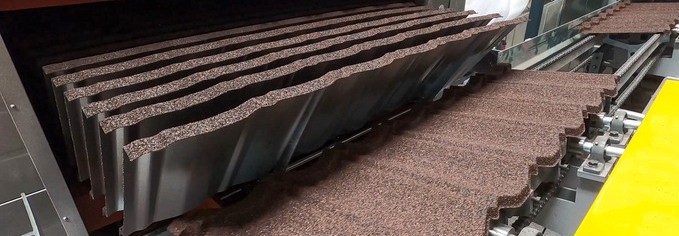 Novatik has opened the first production line for stone chip coated metal roof tiles from Romania.