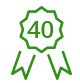 Up to 40 years warranty